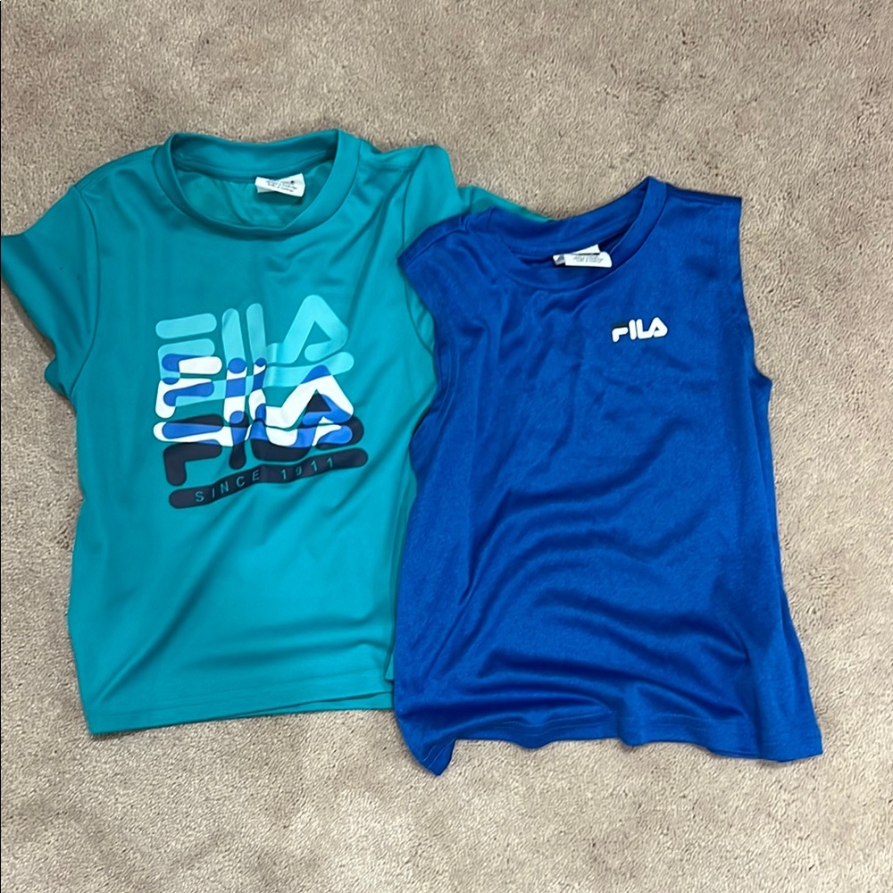 Fila Blue Short Sleeve Tee Athletic Wear